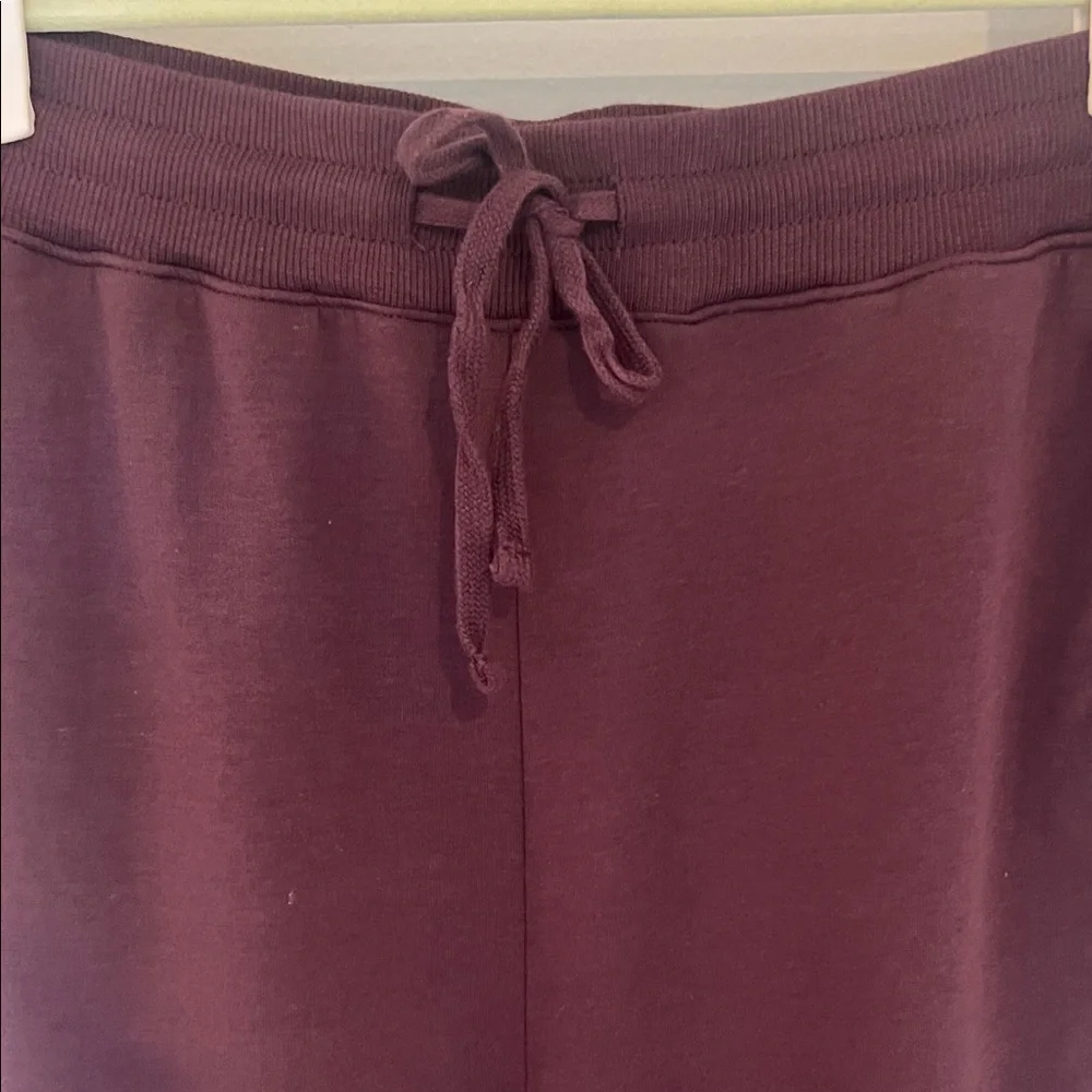 Barefoot Dreams Cozy Burgundy Fig Sweater and Jogger Pants Set Medium TALL - Picture 9 of 13